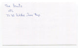 Tom Braatz Signed 3x5 Index Card Autographed Dallas Cowboys NFL