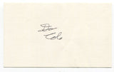 Don Colo Signed 3x5 Index Card Autographed Baltimore Colts NFL