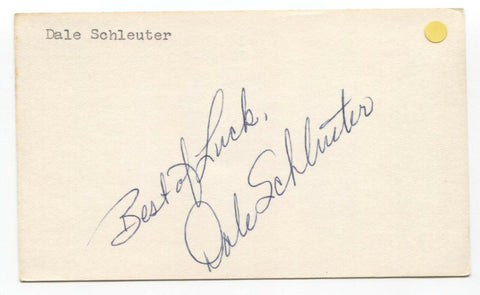 Dale Schlueter Signed 3x5 Index Card Autographed Signature Basketball ABA NBA
