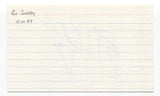 Roy Smalley Signed 3x5 Index Card Baseball Autographed Signature