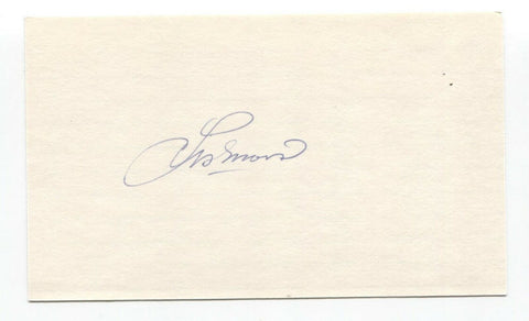 Les Moss Signed 3x5 Index Card Baseball Autographed Signature