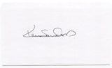 Ken Sanders Signed 3x5 Index Card Autographed MLB Baseball Milwaukee Brewers