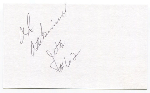 Al Atkinson Signed 3x5 Index Card Autographed New York Jets Super Bowl Champion