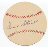 Dean Stone Signed Paper Baseball Autographed Signature Washington Senators