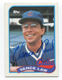 1989 Topps Vance Law Signed Card Baseball MLB Autographed AUTO #501