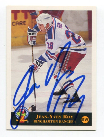1994 Classic Pro Prospects Jean-Yves Roy Signed Card Hockey Autograph AUTO #182