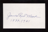 James "Red" Moore Signed Index Card 3x5 NEGRO LEAGUE Autographed Signature