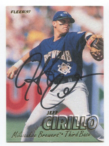 1997 Fleer Jeff Cirillo Signed Card Baseball MLB Autographed AUTO #126