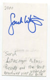 Sarah Litzsinger Signed 3x5 Index Card Autographed Actress Singer Belle