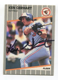 1989 Fleer Ken Gerhart Signed Card Baseball Autographed MLB AUTO #609