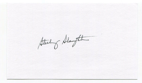 Sterling Slaughter Signed 3x5 Index Card Autographed MLB Baseball Chicago Cubs