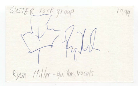 Guster - Ryan Miller Signed 3x5 Index Card Autographed Signature