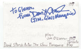 David Storch Signed 3x5 Index Card Autographed Signature Actor