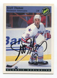 1993 Classic Exclusive Scott Thomas Signed Card Hockey Autograph AUTO #19