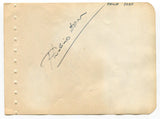 Philip Dorn (d.1975) Marjorie Gateson Signed Album Page 1940s Autographed Scarce