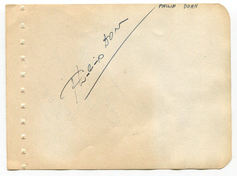 Philip Dorn (d.1975) Marjorie Gateson Signed Album Page 1940s Autographed Scarce