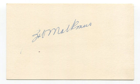 Bobby Malkmus Signed 3x5 Index Card Autographed MLB Baseball Milwaukee Braves