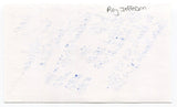 Roy Jefferson Signed 3x5 Index Card Autographed Pittsburgh Steelers Super Bowl V