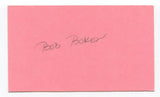Robert Bob Boken Signed 3x5 Index Card Autographed Baseball Signature