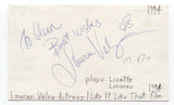 Lauren Velez Signed 3x5 Index Card Autograph Signature Actress Spider Man