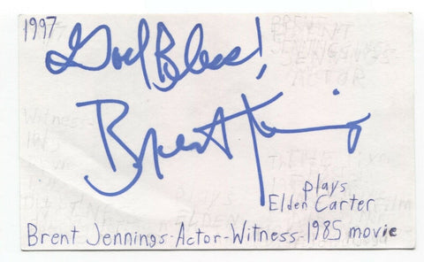 Brent Jennings Signed 3x5 Index Card Autographed Actor Signature Moneyball