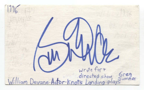 William Devane Signed 3x5 Index Card Autographed Signature Actor Batman 