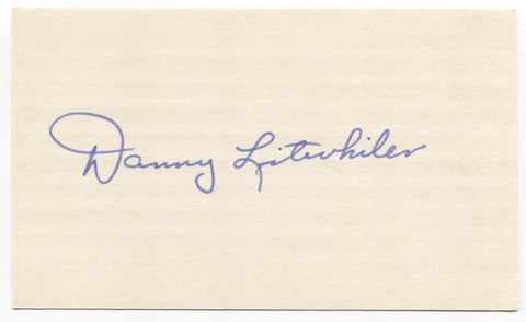 Danny Litwhiler Signed 3x5 Index Card Baseball Autographed Phillies World Series