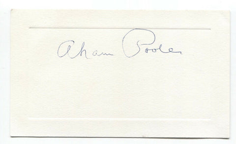 Abram Poole Signed Card Autographed Signature Artist Painter