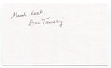 Don Taussig Signed 3x5 Index Card Autograph Baseball MLB San Francisco Giants