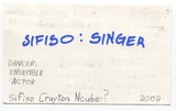 Sifiso Crayton Ncube Signed 3x5 Index Card Autographed Actor Lion King