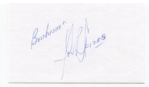 Lou Skizas Signed 3x5 Index Card Autographed MLB Baseball 1956 New York Yankees