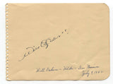 Will Osborne Signed Album Page Autographed 1942 Signature