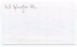 Dick Yelvington Signed 3x5 Index Card Autographed NFL New York Giants