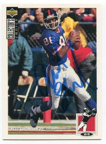 1994 Upper Deck CC Mike Sherrard Signed Card Football NFL Autographed AUTO #219