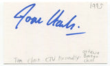 Tom Clark Signed 3x5 Index Card Autographed Canadian Journalist Reporter Anchor