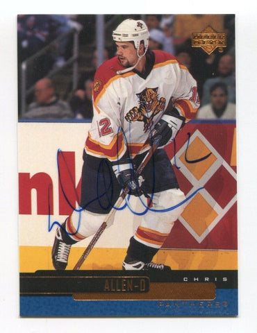 1999 Upper Deck Chris Allen Signed Card Hockey NHL Autograph AUTO #61