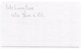 Bob Livingstone Signed 3x5 Index Card Autographed Football 1946 1947 Notre Dame