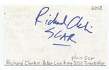 Richard Clarkin Signed 3x5 Index Card Autograph Signature Actor