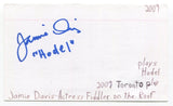 Jamie Davis Signed 3x5 Index Card Autographed Actress Fiddler On The Roof