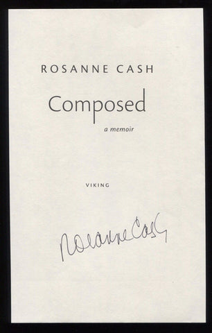 Rosanne Cash Signed Book Page Cut Autographed Cut Signature 