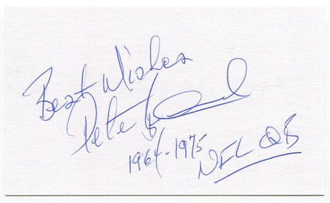 Pete Beathard 3x5 Index Card Autographed Signature Kansas City Chiefs Debut 1964