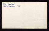 Dan Cowens Signed 3x5 Index Card Autographed Signature Basketball Hall of Fame
