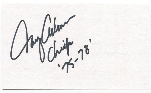 Tony Adams Signed 3x5 Index Card Autograph Signature Kansas City Chiefs 