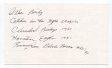 Otha Little Catch Bailey Signed 3x5 Index Card Autographed Baseball Negro League