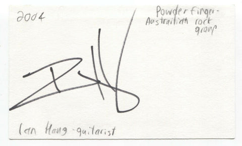 Powderfinger - Ian Haug Signed 3x5 Index Card Autographed Signature Band