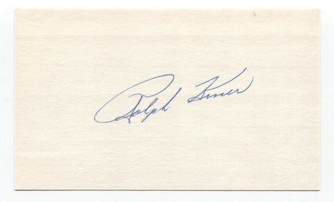 Ralph Kiner Signed 3x5 Index Card Baseball Hall of Fame Autographed HOF