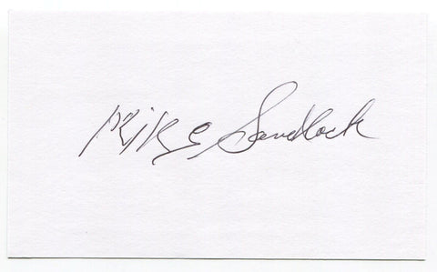 Mike Sandlock Signed 3x5 Index Card Autographed MLB Baseball Brooklyn Dodgers