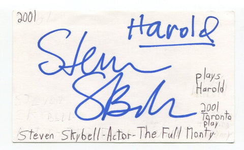 Steven Skybell Signed 3x5 Index Card Autographed Actress Law and Order