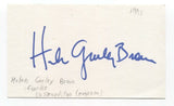 Helen Gurley Brown Signed 3x5 Index Card Autographed Signature Cosmopolitan
