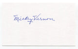 Mickey Vernon Signed 3x5 Index Card Autograph Baseball MLB Pirates World Series